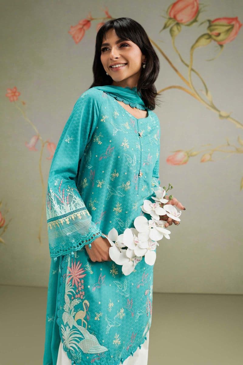 3 Piece Embroidered Dobby Lawn Suit thumbnail