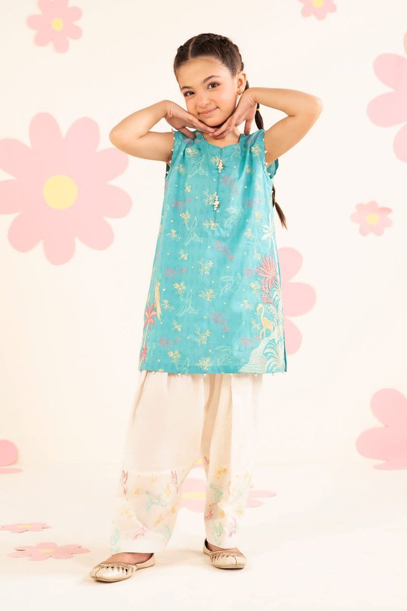 2 Piece Embroidered Dobby Lawn Suit thumbnail