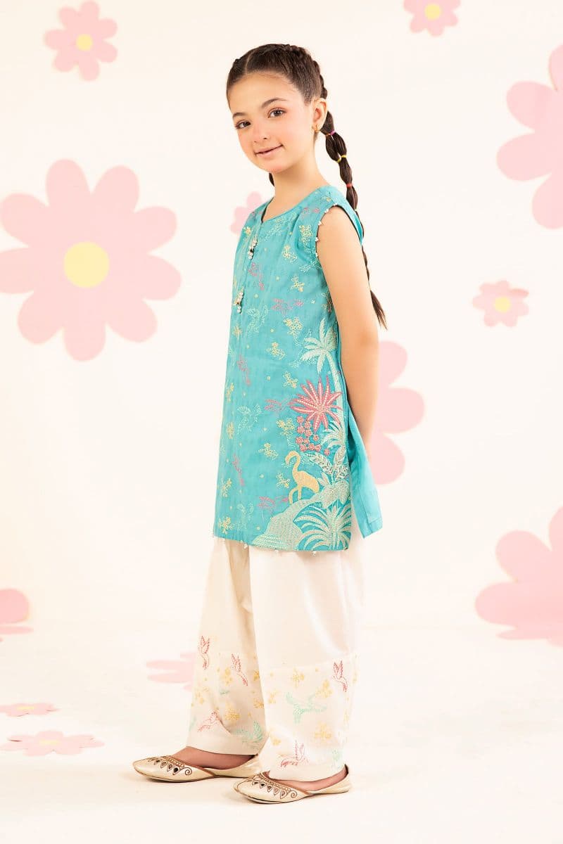 2 Piece Embroidered Dobby Lawn Suit thumbnail
