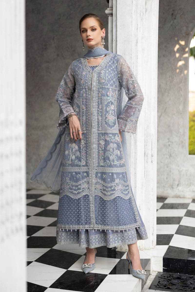 3 Piece Embroidered Organza Suit thumbnail