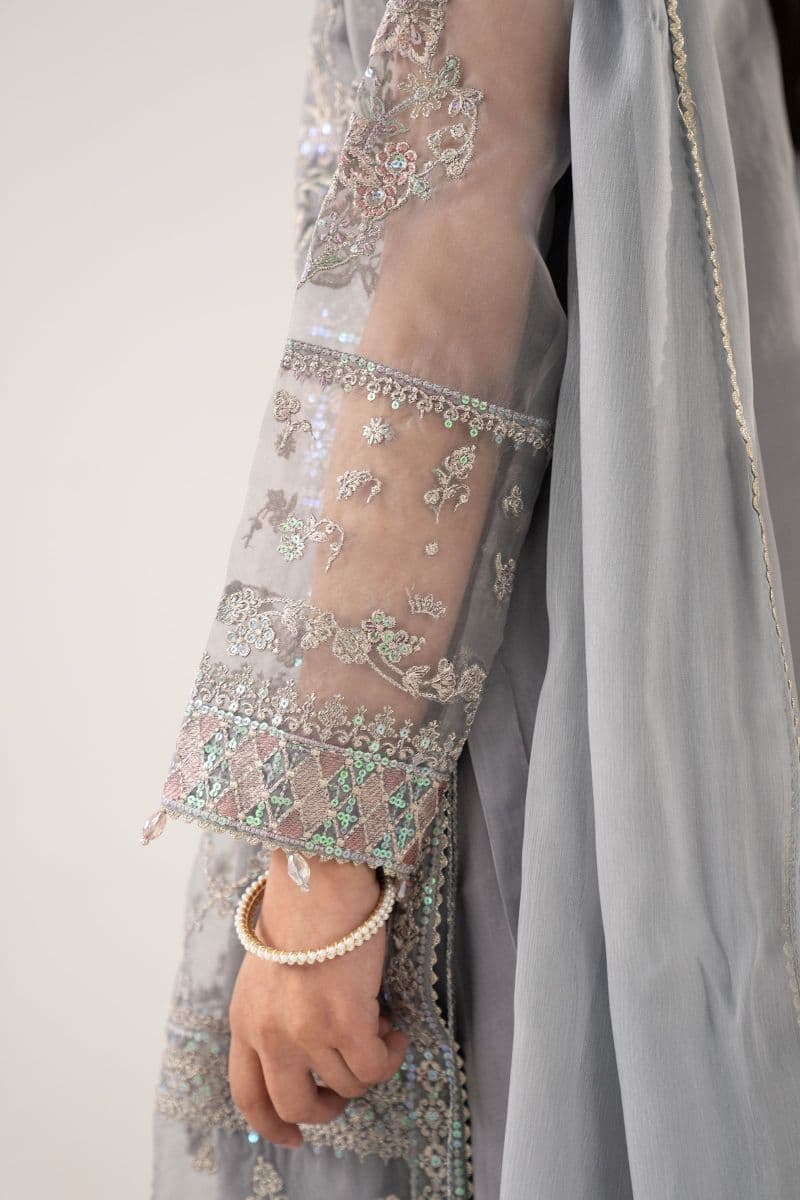 3 Piece Embroidered Organza Suit thumbnail