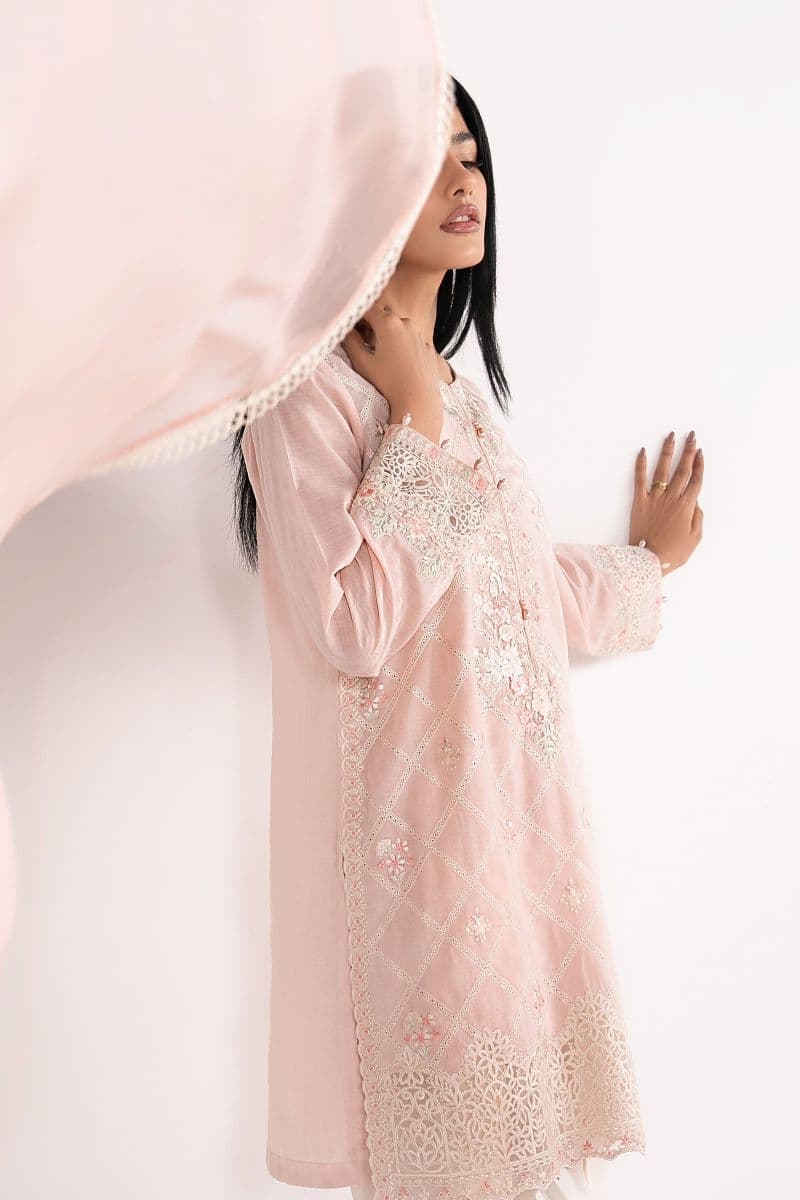 3 Piece Embroidered Dobby Lawn Suit thumbnail