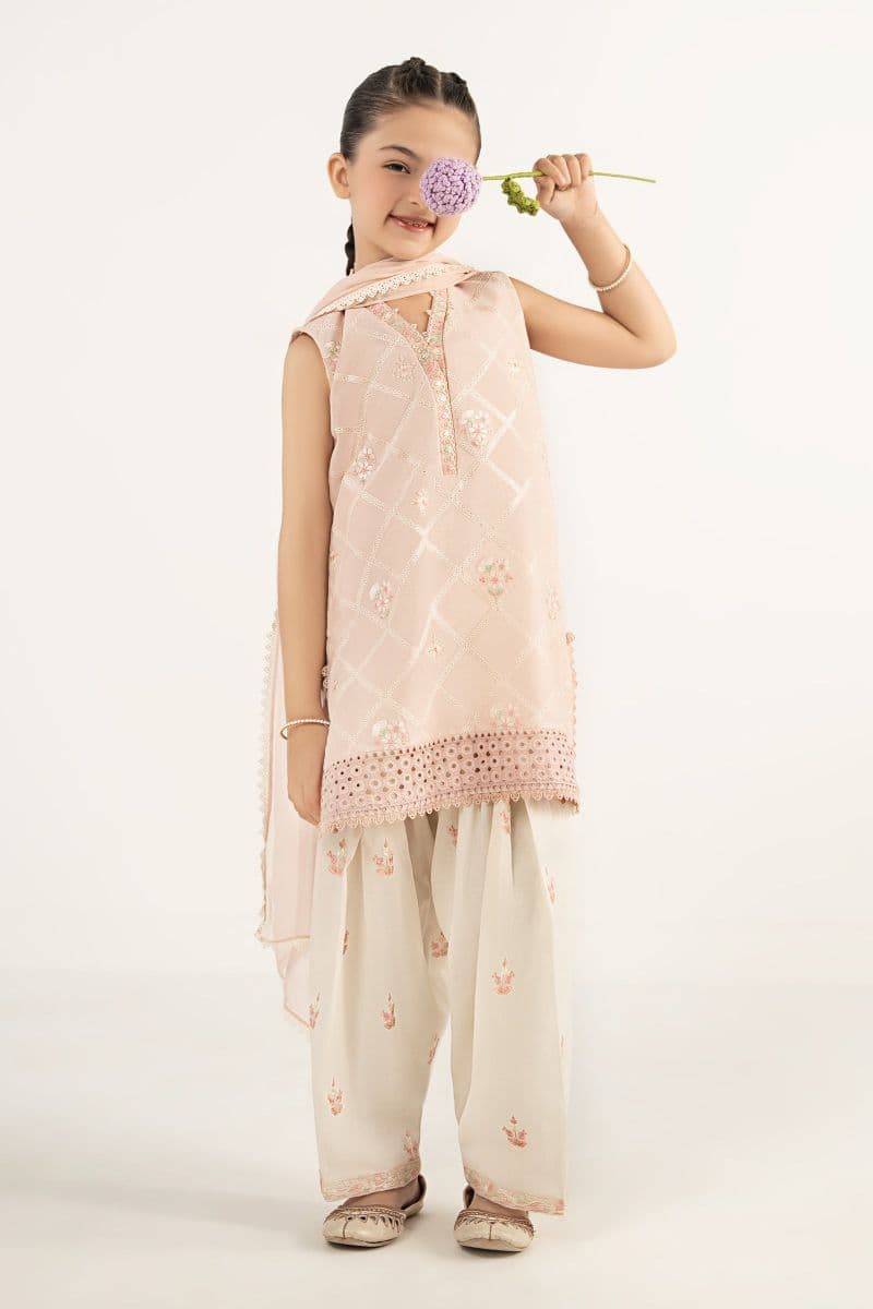 3 Piece Embroidered Dobby Lawn Suit thumbnail