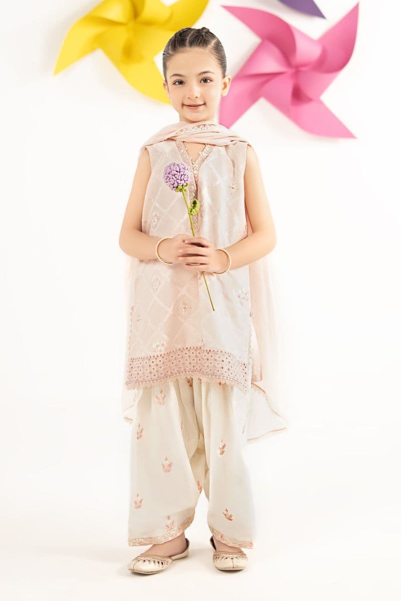 3 Piece Embroidered Dobby Lawn Suit thumbnail