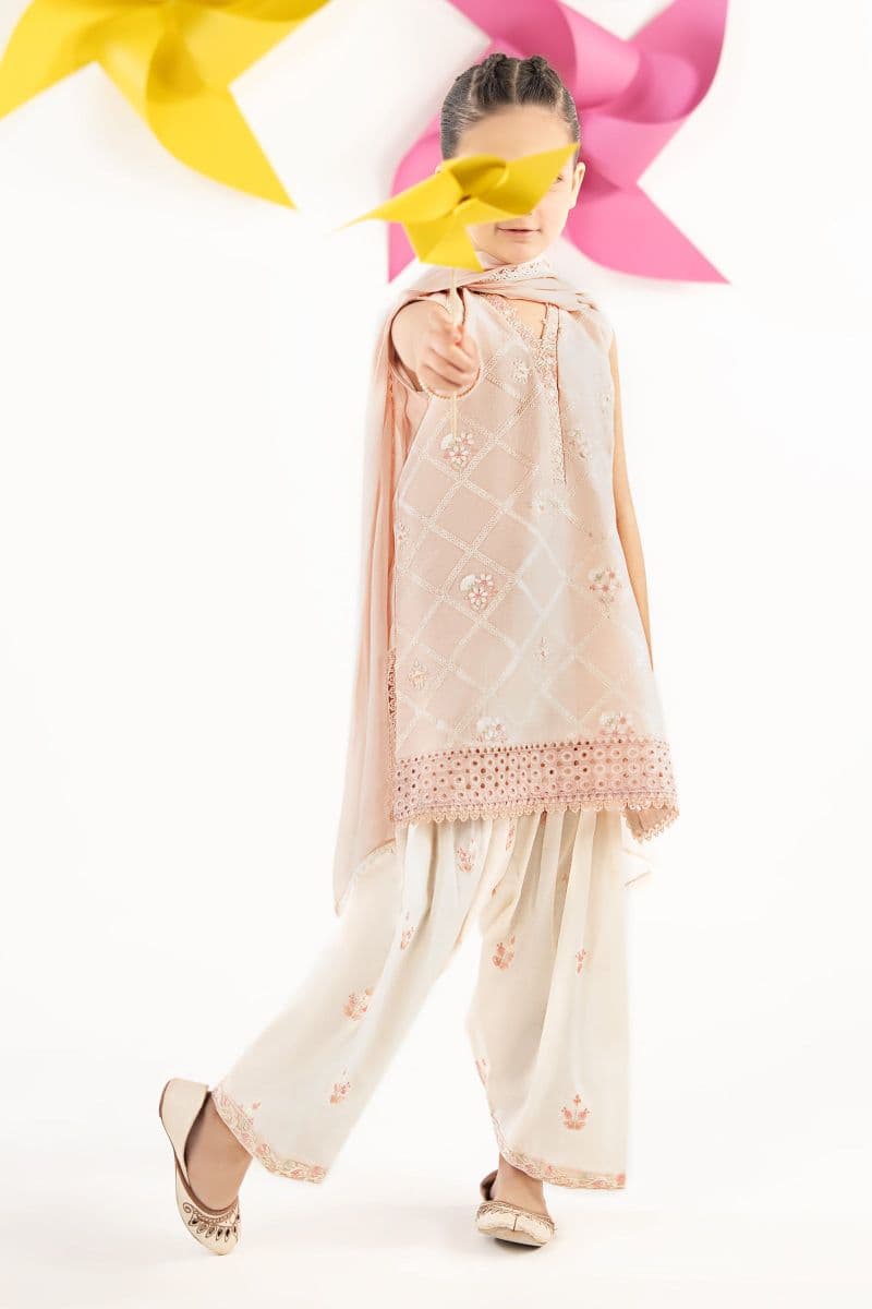 3 Piece Embroidered Dobby Lawn Suit thumbnail