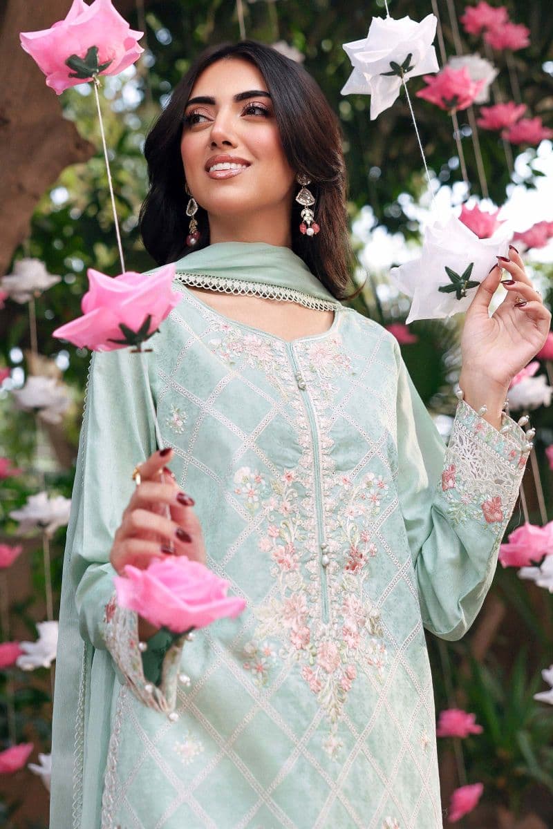 3 Piece Embroidered Dobby Lawn Suit thumbnail