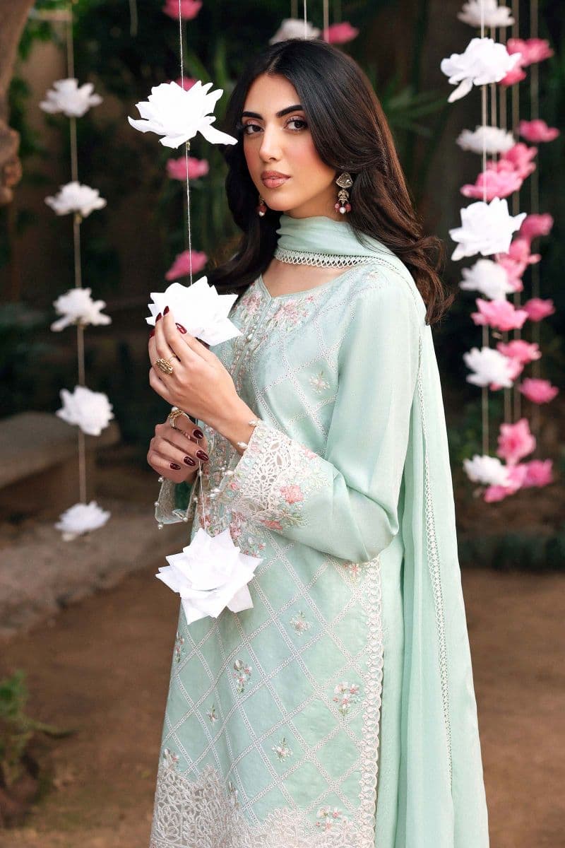 3 Piece Embroidered Dobby Lawn Suit thumbnail