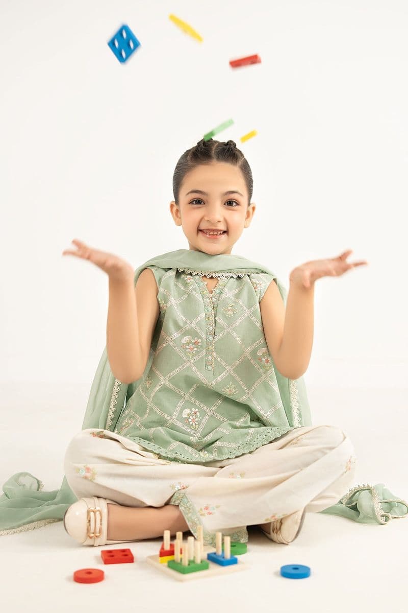 3 Piece Embroidered Dobby Lawn Suit thumbnail