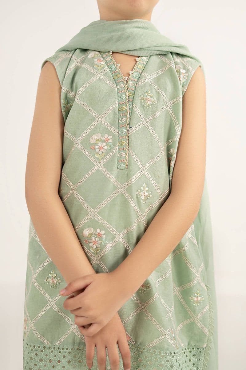 3 Piece Embroidered Dobby Lawn Suit thumbnail
