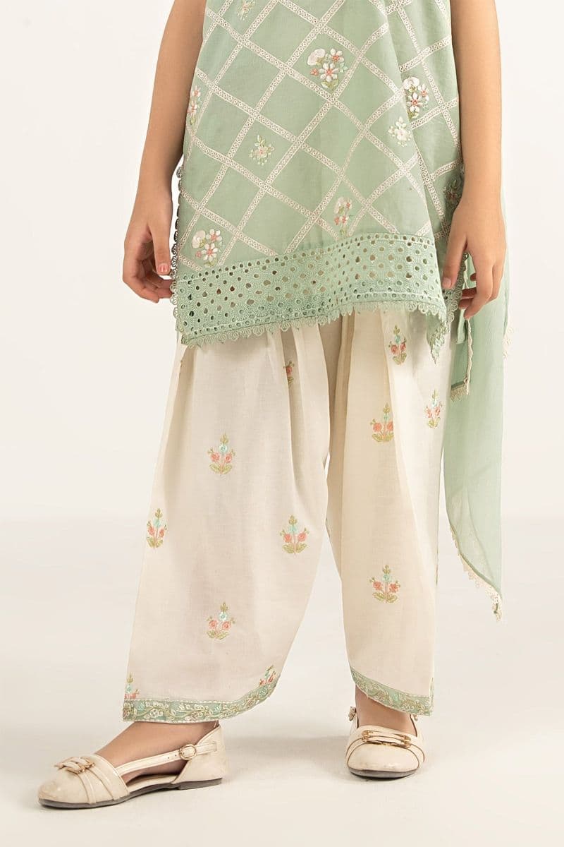 3 Piece Embroidered Dobby Lawn Suit thumbnail