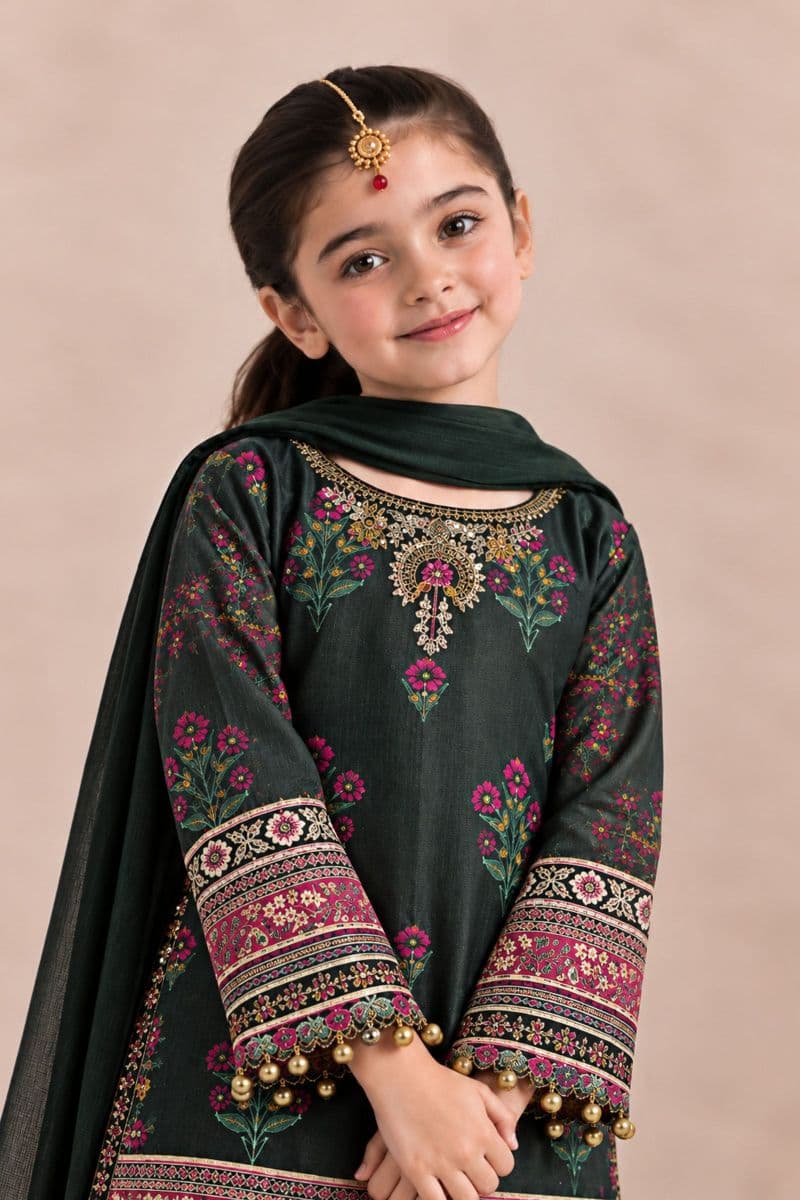 3 Piece Embroidered Khaddar Suit thumbnail