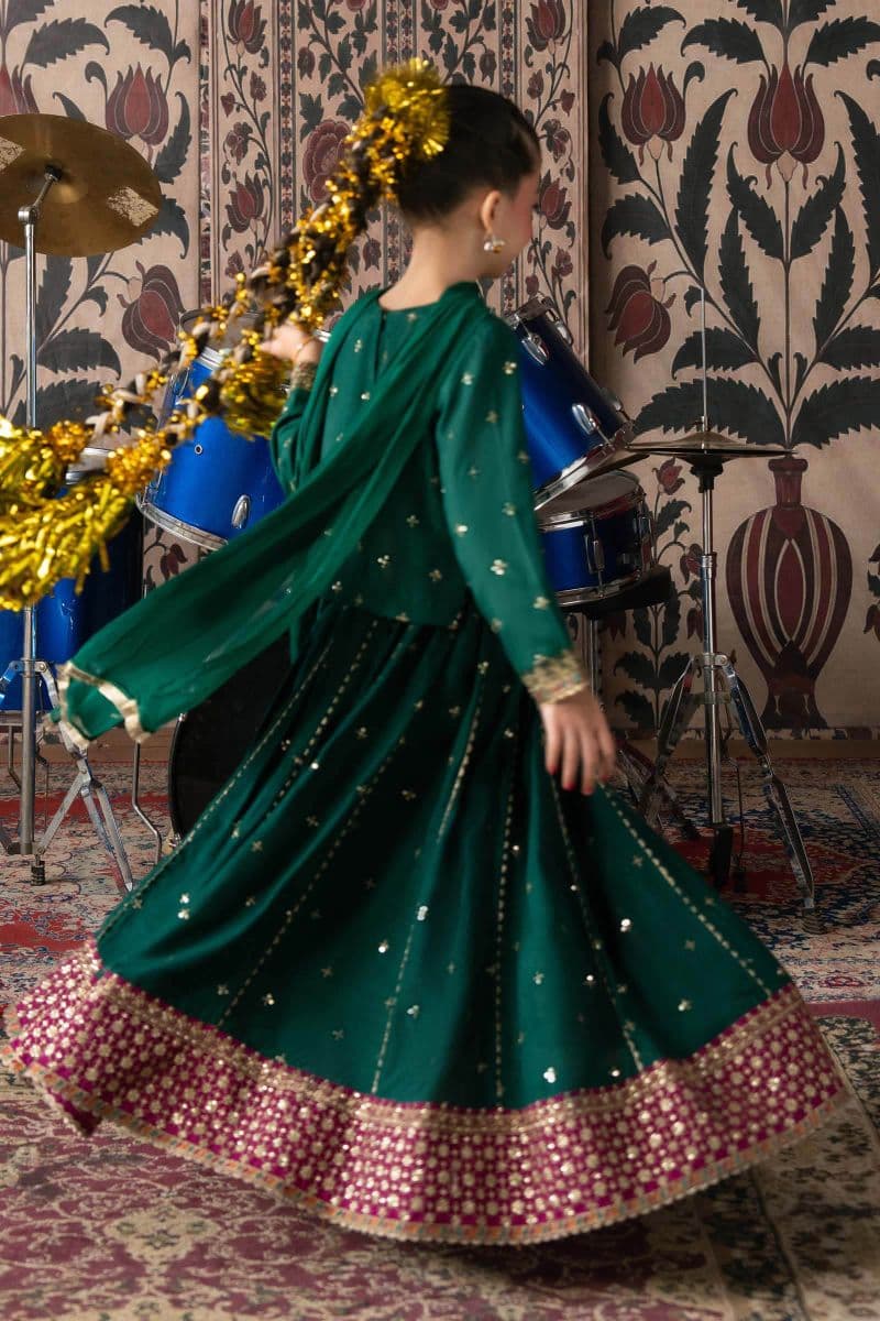 3 Piece Embroidered Raw Silk Suit thumbnail