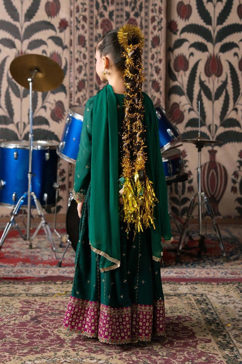 3 Piece Embroidered Raw Silk Suit thumbnail