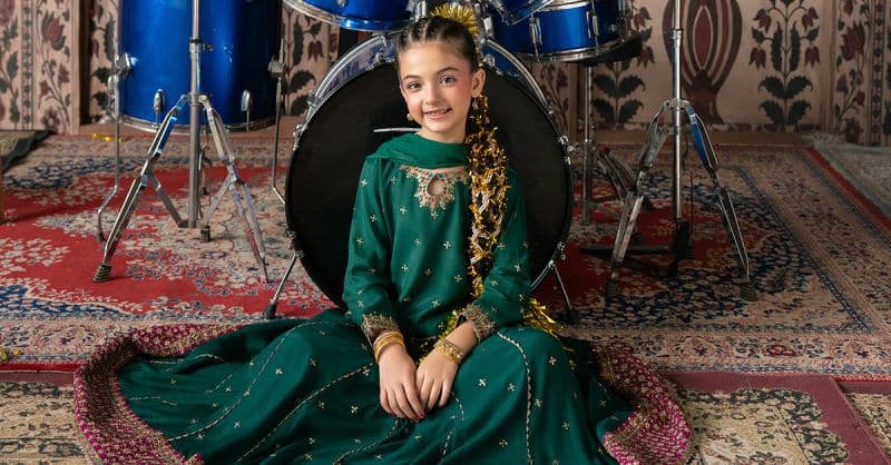 3 Piece Embroidered Raw Silk Suit thumbnail