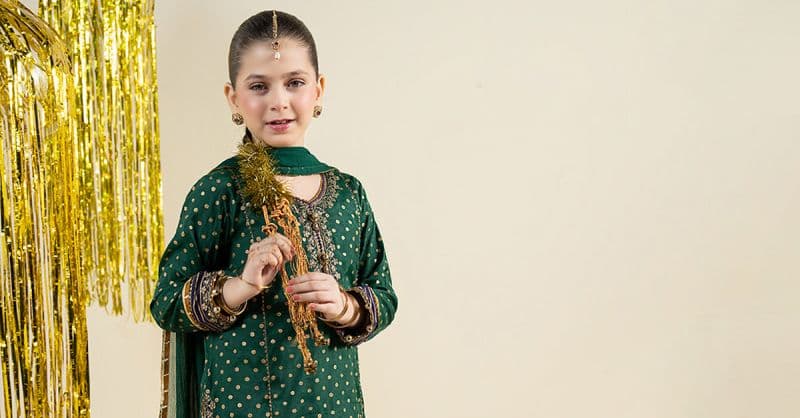 3 Piece Embroidered Raw Silk Suit thumbnail