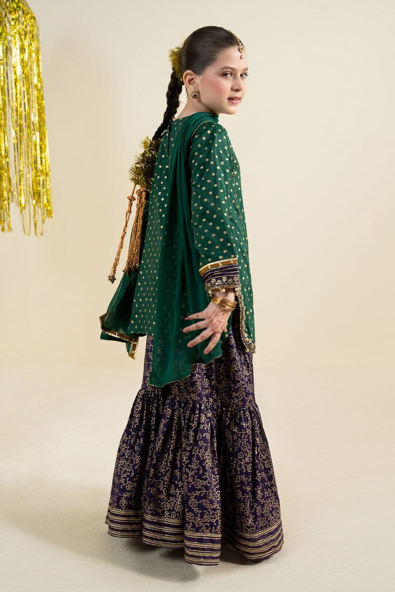 3 Piece Embroidered Raw Silk Suit thumbnail