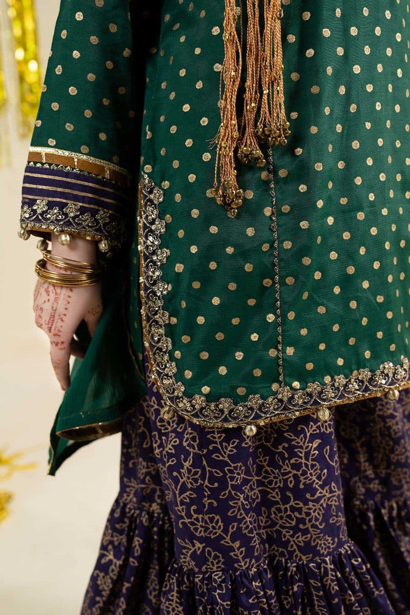 3 Piece Embroidered Raw Silk Suit thumbnail