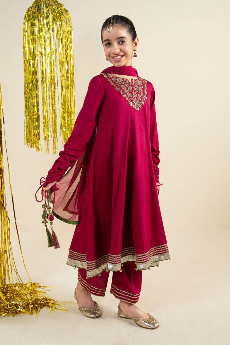 3 Piece Embroidered Satin Suit thumbnail