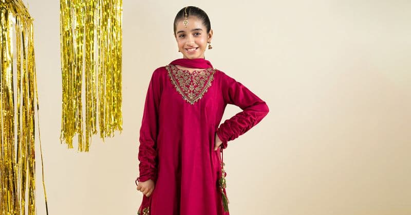 3 Piece Embroidered Satin Suit thumbnail