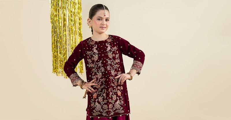 2 Piece Embroidered Velvet Suit thumbnail
