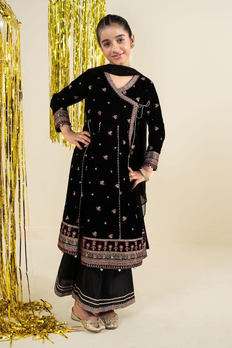 3 Piece Embroidered Velvet Suit thumbnail
