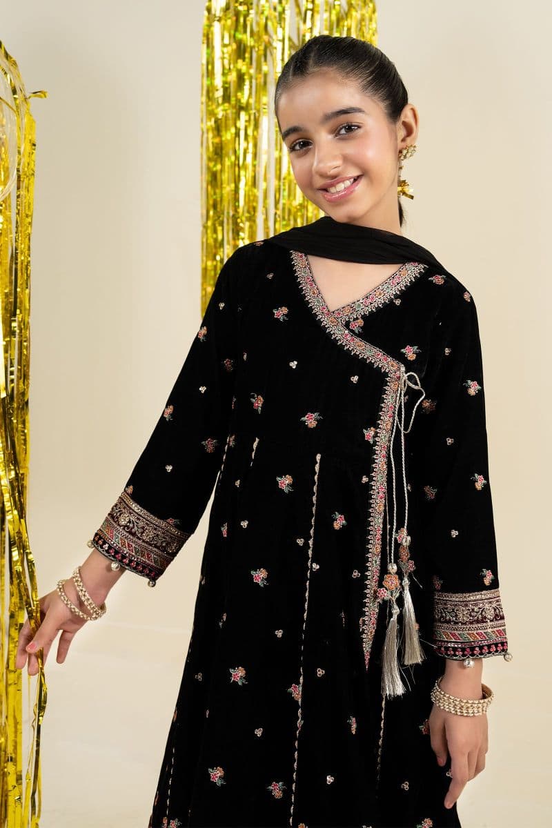 3 Piece Embroidered Velvet Suit thumbnail