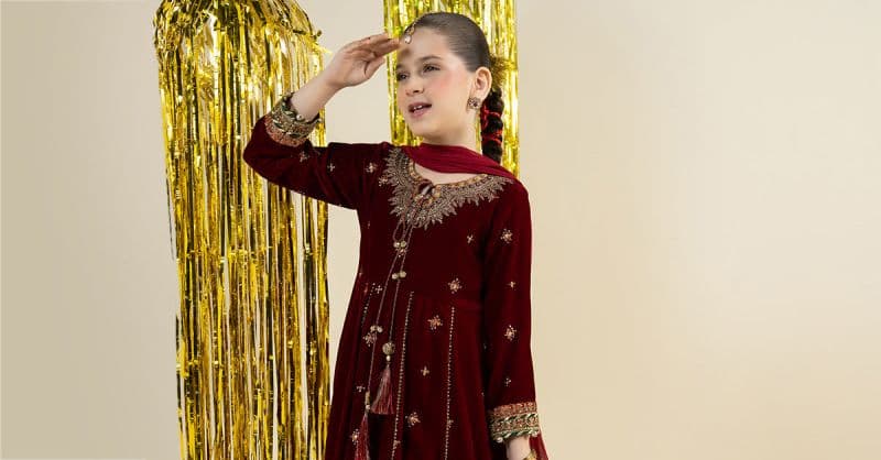 3 Piece Embroidered Velvet Suit thumbnail