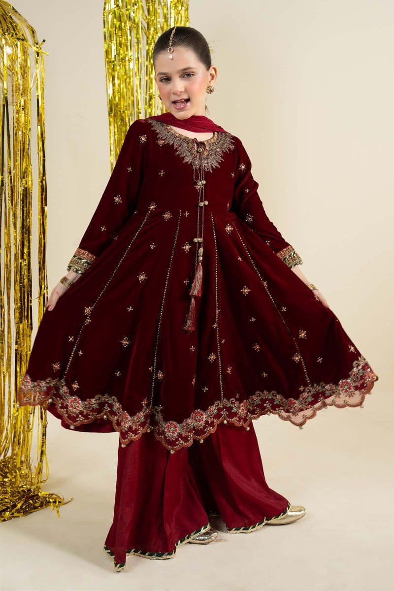3 Piece Embroidered Velvet Suit thumbnail