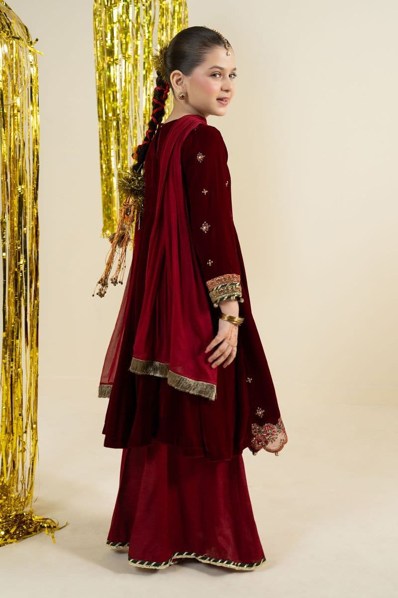 3 Piece Embroidered Velvet Suit thumbnail