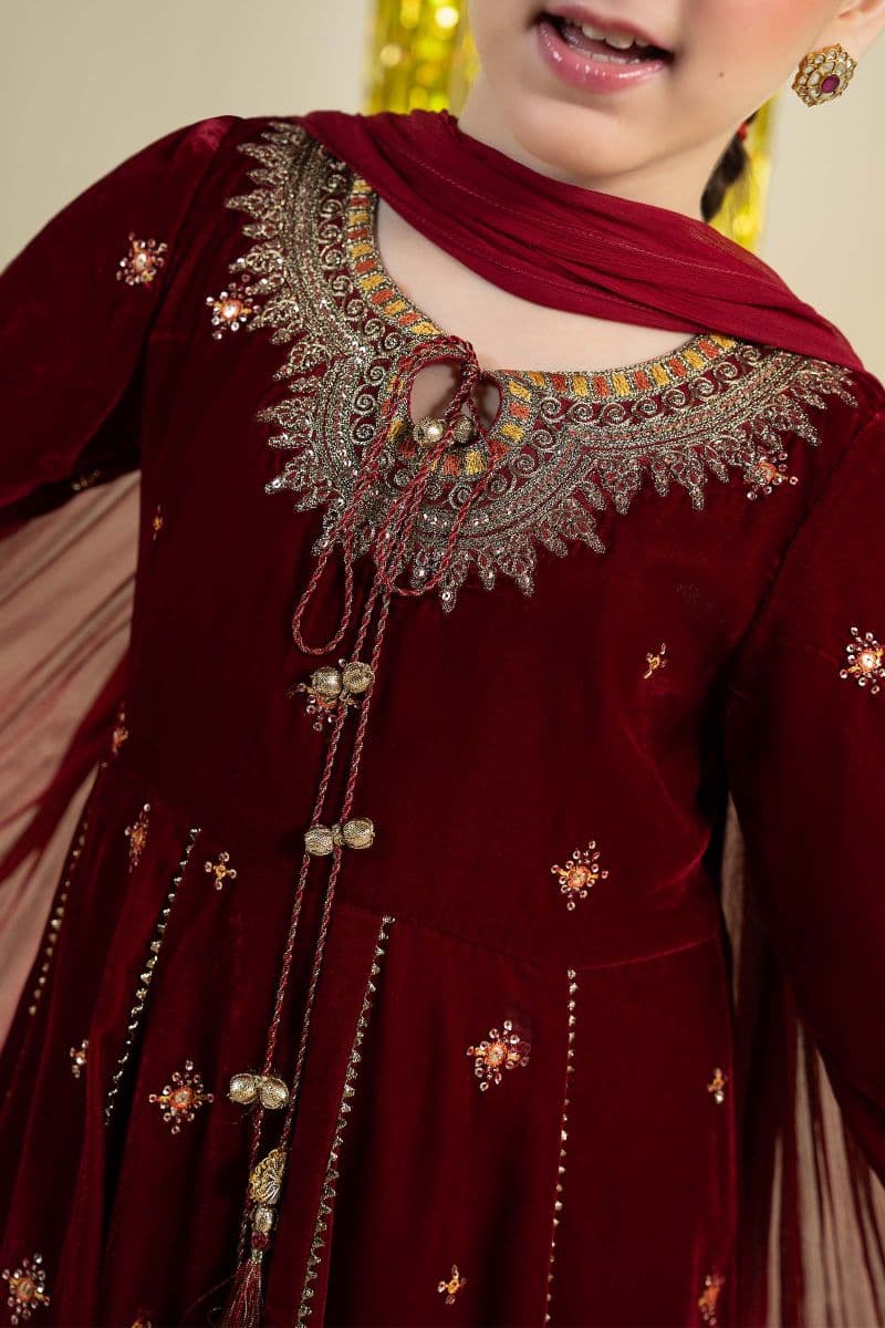 3 Piece Embroidered Velvet Suit thumbnail