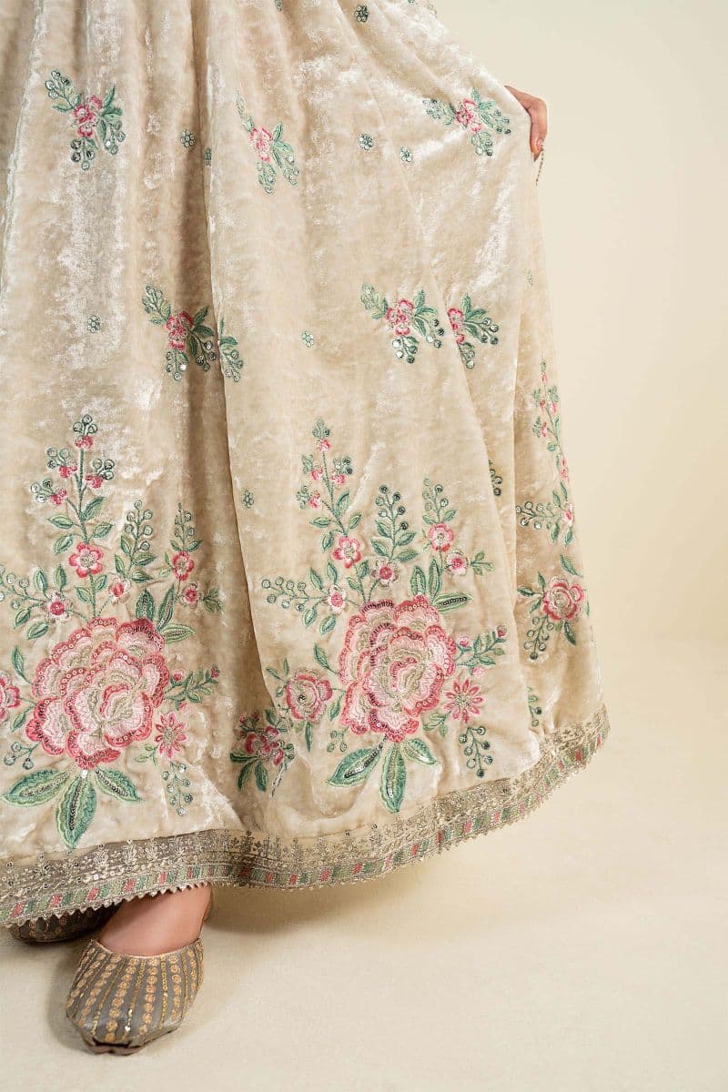 3 Piece Embroidered Velvet Suit thumbnail