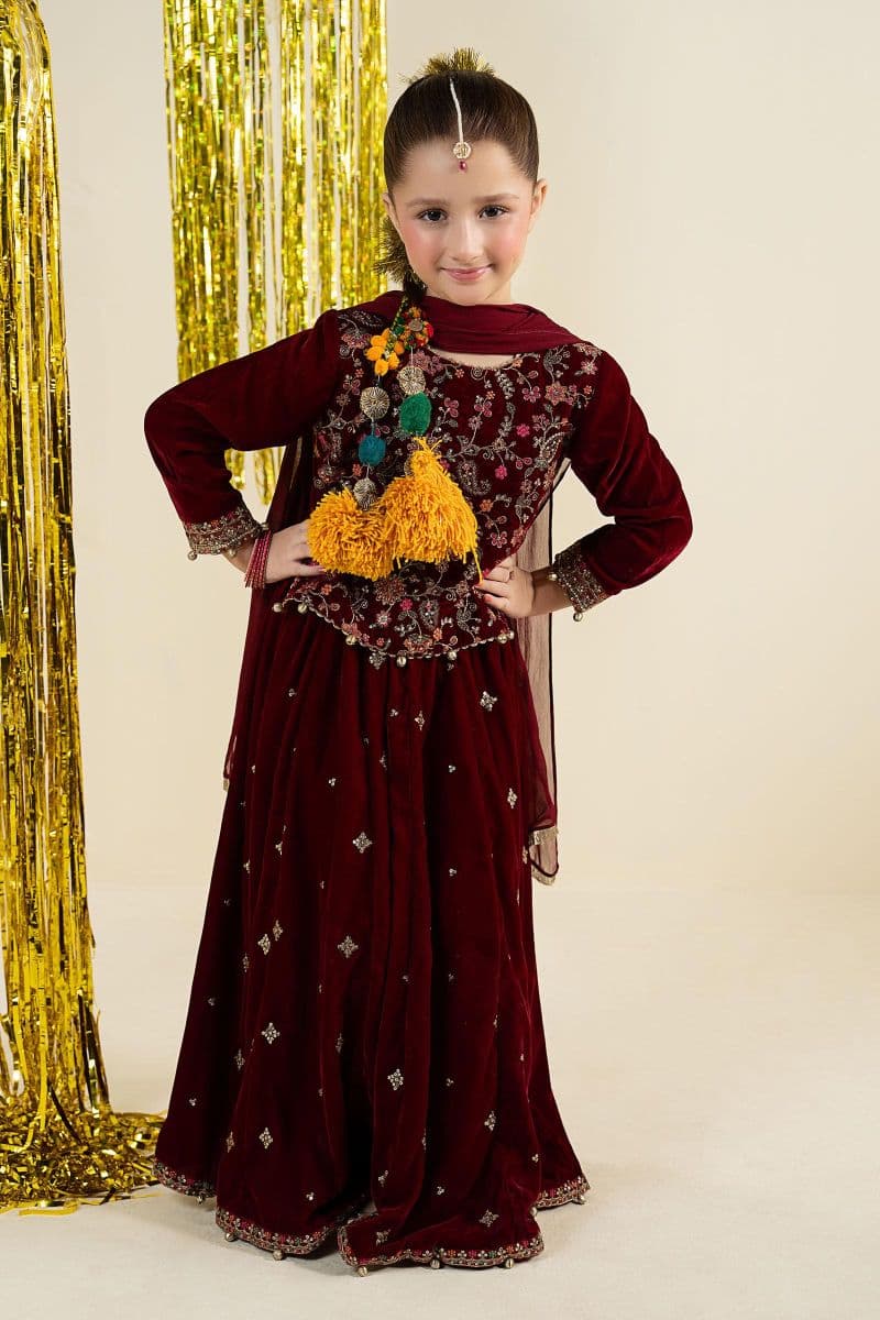 3 Piece Embroidered Velvet Suit thumbnail