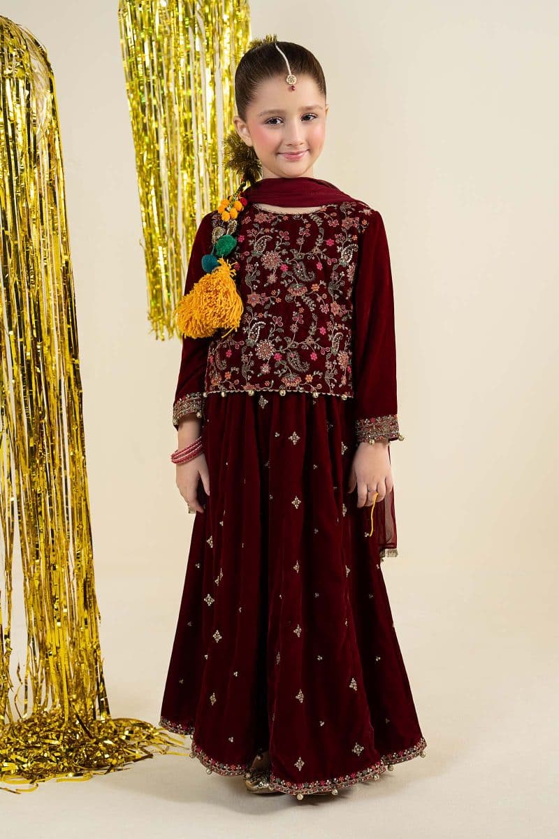 3 Piece Embroidered Velvet Suit thumbnail