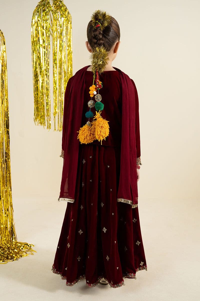 3 Piece Embroidered Velvet Suit thumbnail