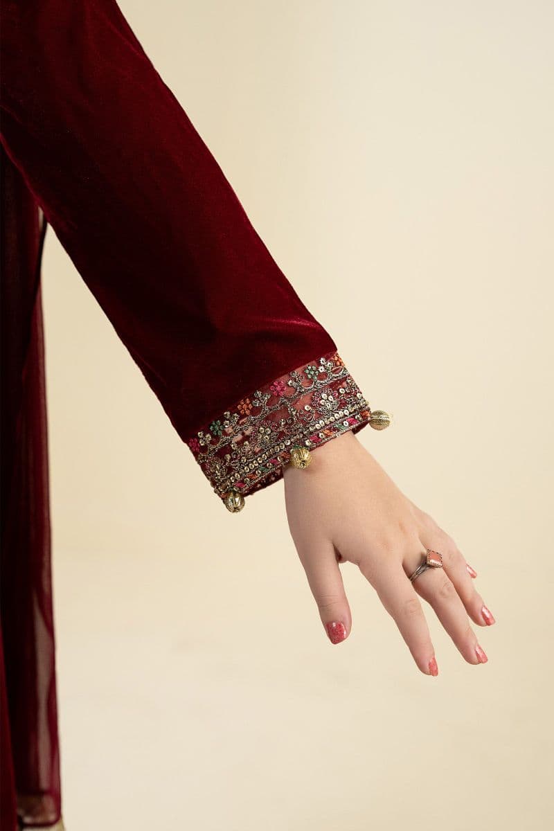 3 Piece Embroidered Velvet Suit thumbnail