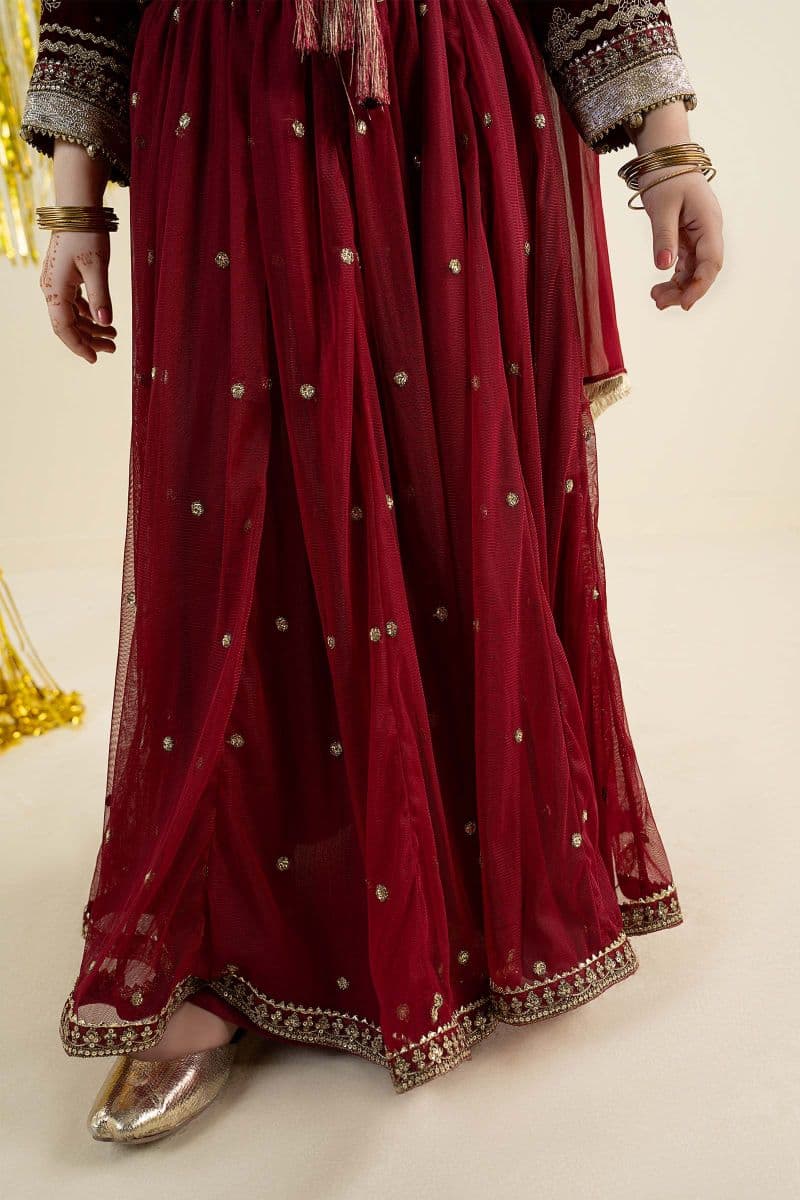 3 Piece Embroidered Net Suit thumbnail