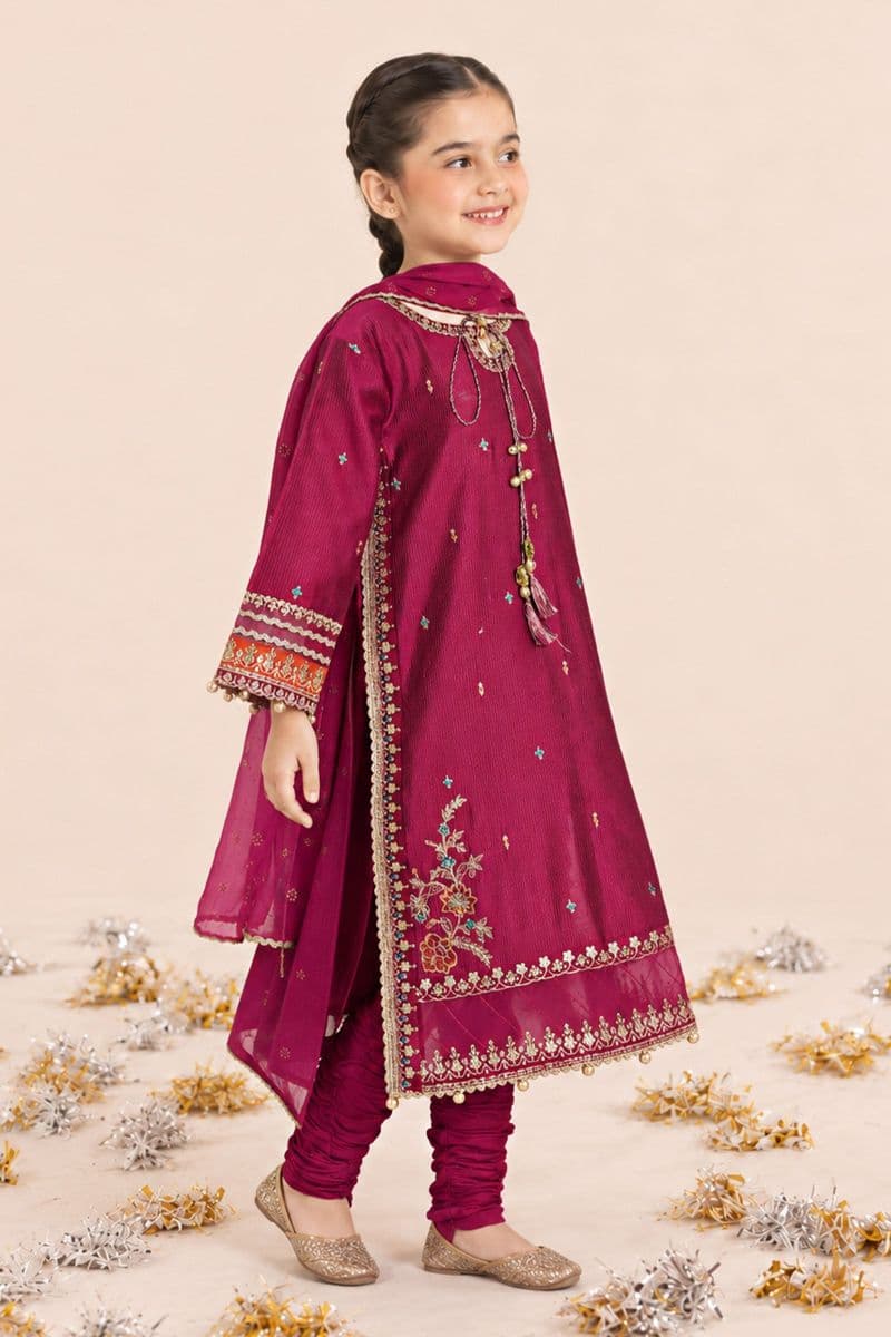 3 Piece Embroidered Yarn Dyed Stripe Suit thumbnail