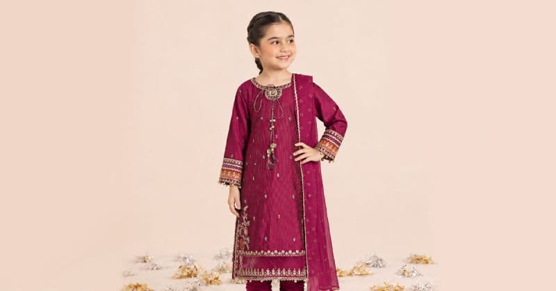 3 Piece Embroidered Yarn Dyed Stripe Suit thumbnail
