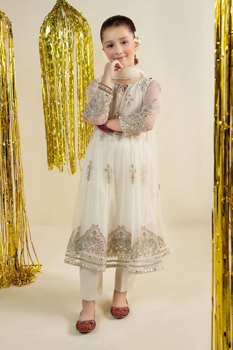 3 Piece Embroidered Net Suit