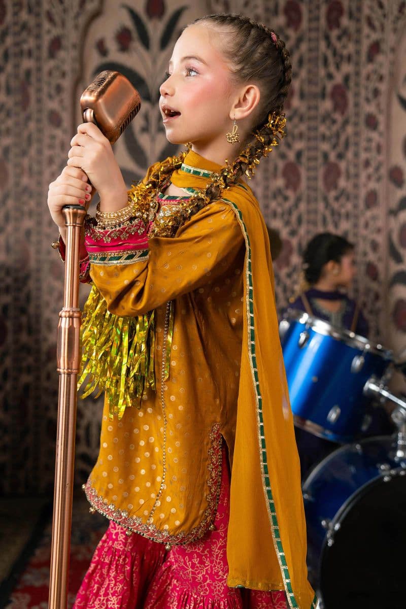 3 Piece Embroidered Raw Silk Suit thumbnail