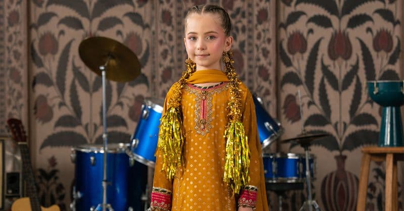 3 Piece Embroidered Raw Silk Suit thumbnail