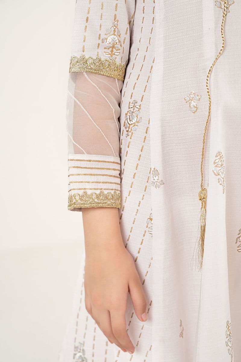 3 Piece Embroidered Dobby Suit