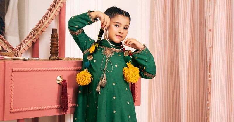 3 Piece Embroidered Bamberg Raw Silk Suit thumbnail
