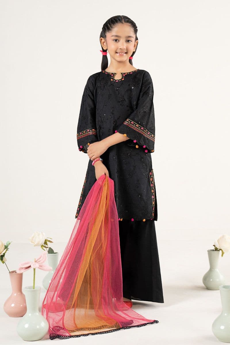 3 Piece Embroidered Dobby Lawn Suit thumbnail