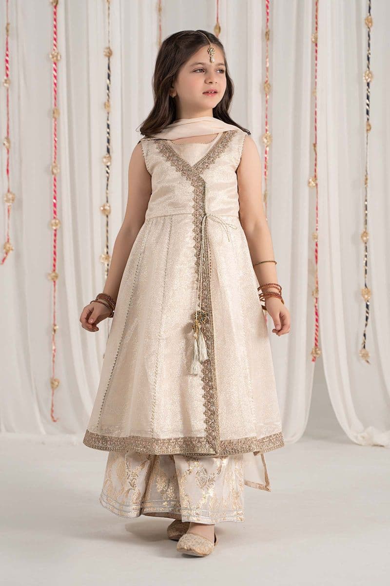 3 Piece Embroidered Cotton Staple Zari Suit thumbnail