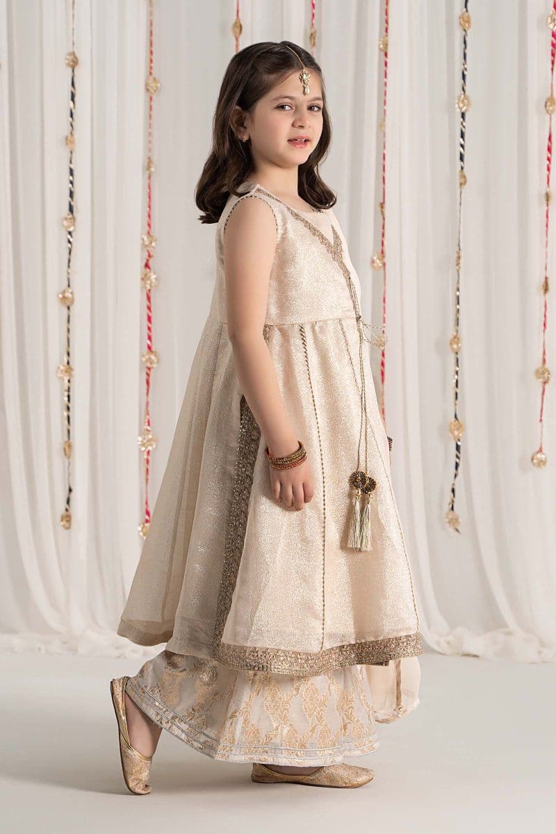 3 Piece Embroidered Cotton Staple Zari Suit thumbnail