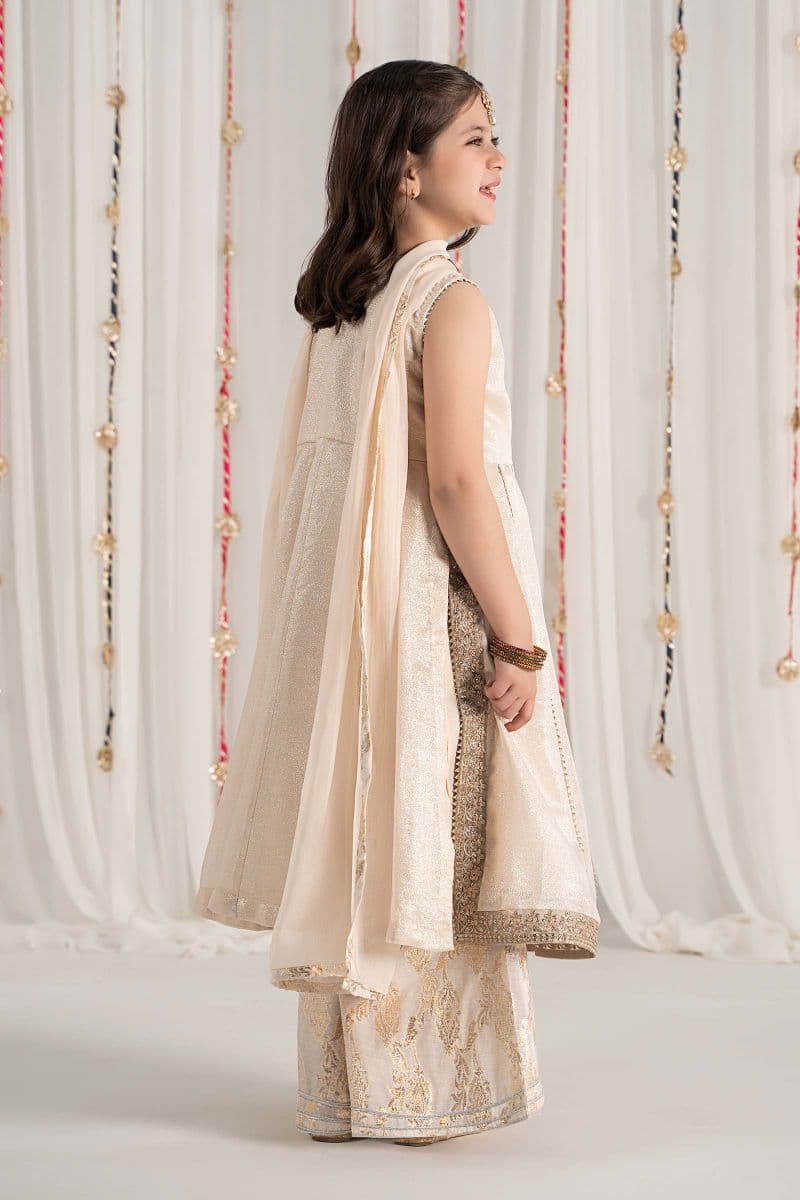 3 Piece Embroidered Cotton Staple Zari Suit thumbnail