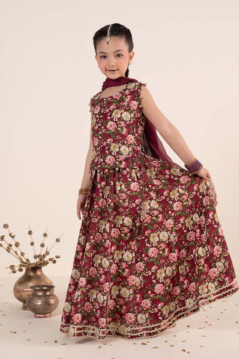 3 Piece Embroidered Raw Silk Suit thumbnail