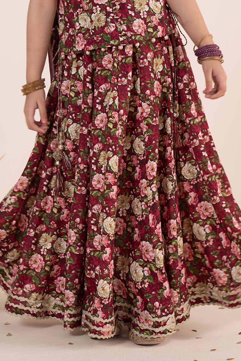 3 Piece Embroidered Raw Silk Suit thumbnail