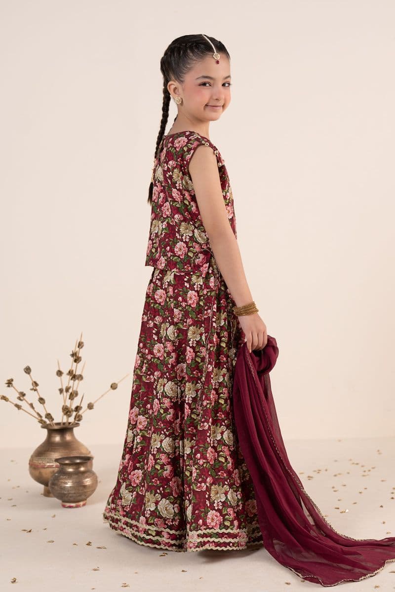 3 Piece Embroidered Raw Silk Suit thumbnail